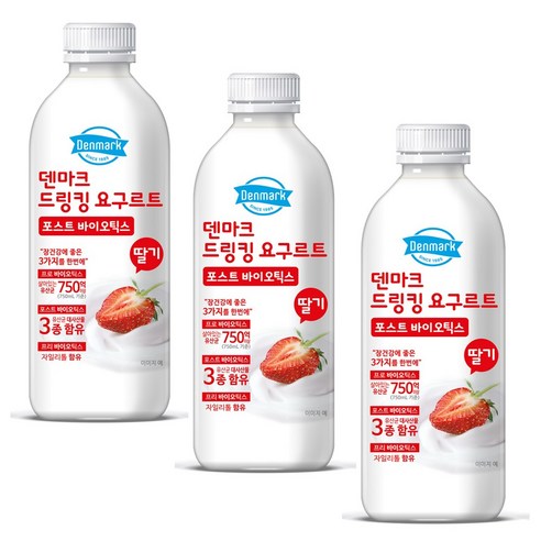 덴마크 드링킹요구르트 딸기 750mLx5병/대용량/무배, 5개, 750ml