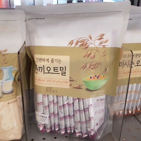 HEYGRAM 헤이그램 한끼오트밀 450g (30g X 15봉), 15개 바른곡물오트밀 Best Top5