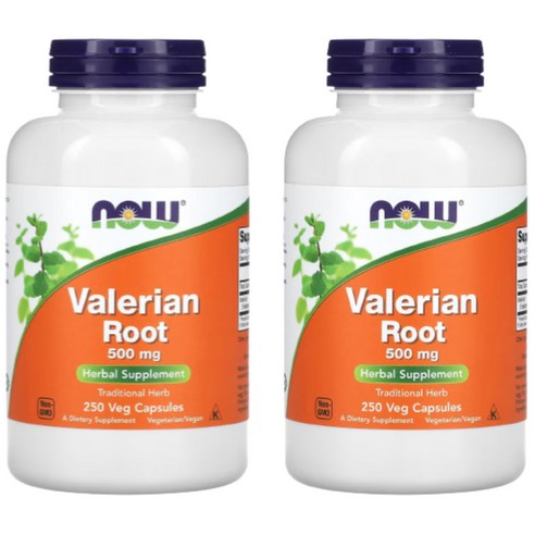 나우푸드 발레리안 쥐오줌풀 Valerian Root 500mg 250캡슐 2개, 200정, 2개