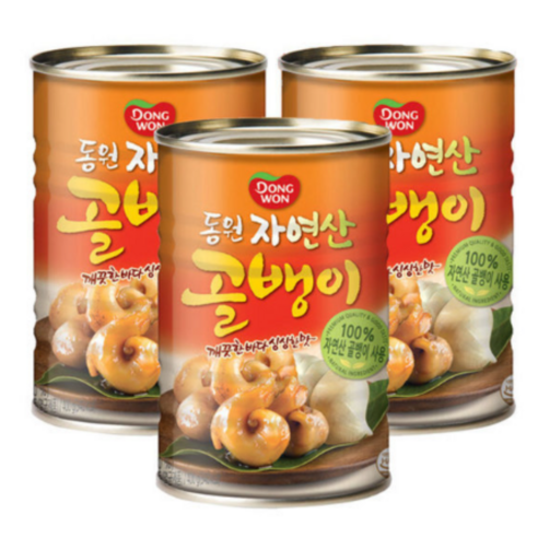 동 원 한입 골뱅이 통조림, 400g, 3개
