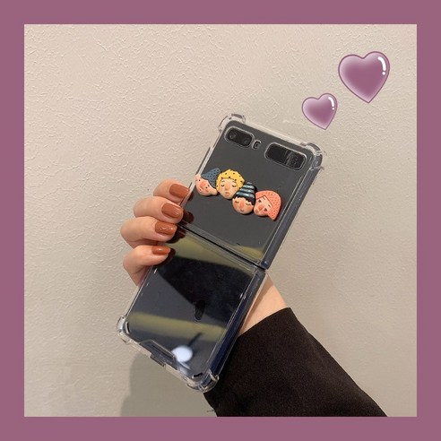 삼성 zflip3 휴대 전화 케이스 f7070 실리콘 zflip 만화 보호 케이스 5g 적용