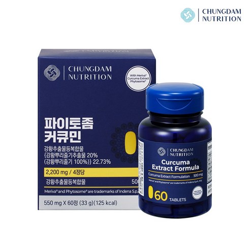 청담뉴트리션 파이토좀 커큐민 550mg, 1개, 60정