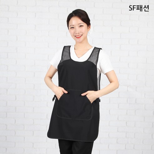 편리함과 스타일을 겸비한 얇은 버클 망사 앞치마