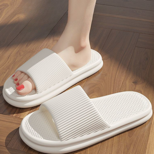 푹신한 층간소음 소음방지 실내화 거실화, 1개, 화이트