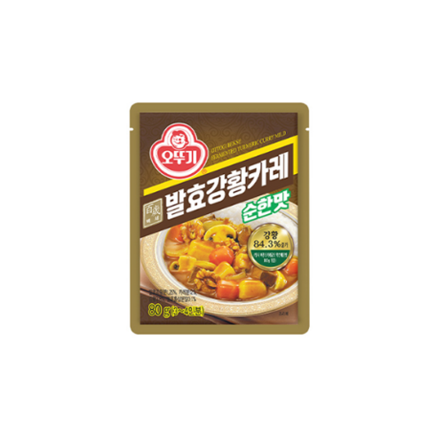 오뚜기 백세 발효 강황 카레 순한맛, 80g, 6개