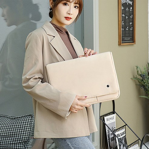 댄코 13~16인치 노트북 파우치 가방 DY-208 남성 여성 남자 여자 회사원 직장인 서류, 크림