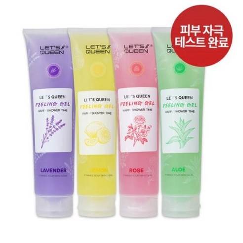 레츠퀸 올인원 필링젤 대용량 각질제거 스크럽 / 4종세트, 300ml, 4개