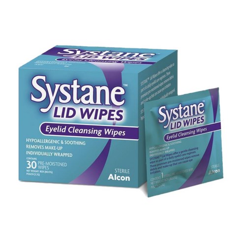 시스테인 아이리드 눈꺼풀 클렌징 티슈 30개입 Systane Eyelid Wipes, 0, 1개