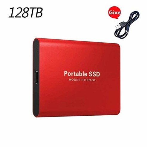 휴대용 SSD 1TB2TB 대용량 USBTypeC 인터페이스 노트북데스크탑휴대폰 용 고속 미니 하드 디스크 외장, 23 4TB Gold, 없음