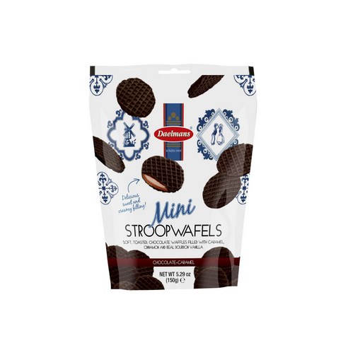 델만스 미니 스트룹와플, 초콜릿 카라멜(Chocolate Caramel), 1개