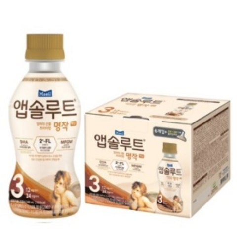 매일유업 앱솔루트 명작 2FL 액상 분유 3단계 240ml x 6입 + 니플 세트, 240ml, 6개 240ml × 6개 섬네일