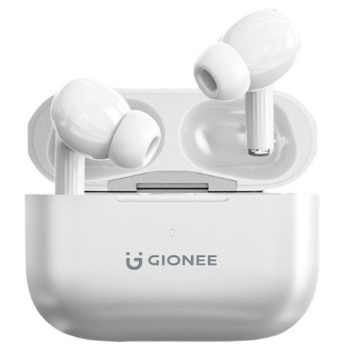GIONEE 무선 블루투스 이어폰 5.3 통화 소음 감소, 화이트