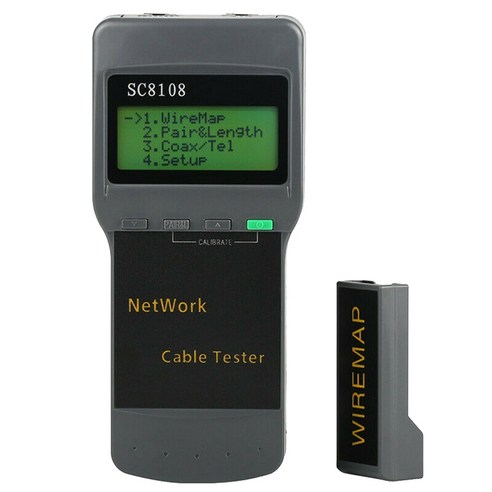 SC8108 LCD 네트워크 테스터 미터 RJ45 CAT5E CAT6 UTP LAN 전화 케이블 테스터 RJ11 케이블 미터 LCD 디스플레이, 보여진 바와 같이, 하나