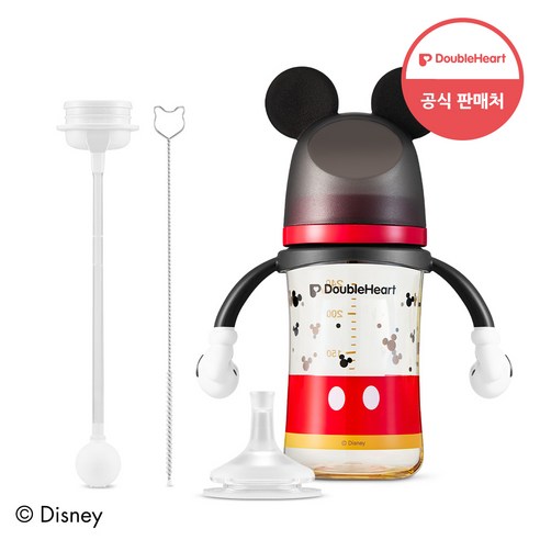 사랑스러운 디즈니 캐릭터와 함께하는 더블하트 모유실감 3세대 PPSU 젖병 빨대컵 세트: 건강한 성장을 위한 현명한 선택 더블하트디즈니