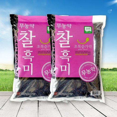 [초록숟가락]무농약 검정찰현미(찰흑미) 3kg*2EA 6kg 국내산 2023년산, 2개, 무농약 찰흑미 3kg