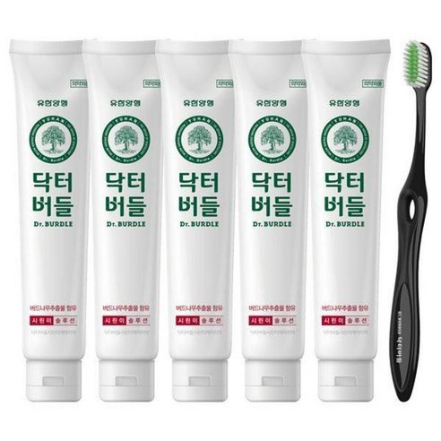 닥터버들 잇몸케어 치약 130g x 5p + 닥터버들 이중미세모 칫솔 블랙 세트, 1세트 구강/면도 Best Top5 닥터버들 잇몸케어 치약 130g x 5p + 닥터버들 이중미세모 칫솔 블랙 세트, 1세트 구강/면도 Best Top5