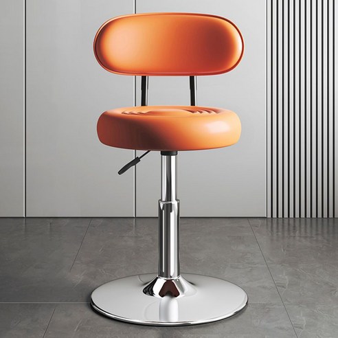 식탁 의자 홈바 의자 주방 거실 바 높은 의자 스탠드 바 의자 발걸이형, 오렌지B * 39-54CM * 1개