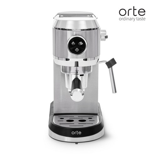 다양한 종류의 커피를 만들 수 있는 20bar 압력의 오르테 에스프레소 커피머신