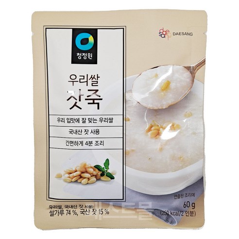 청정원 우리쌀 잣죽, 60g, 1개