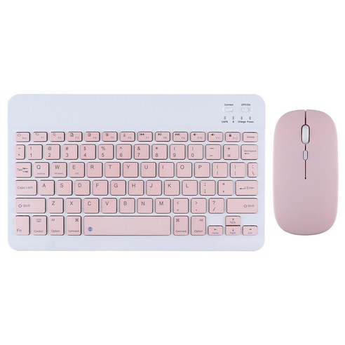 [시요] IPad 키보드 및 마우스 콤보 무선 블루투스 키보드 Teclado For iPad Mini 6 12.9 Xiaomi Pad 5 Samsung Huawei Tablet, pink set, 10 inch