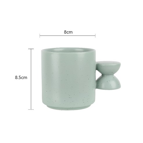 [다나에]홈 세라믹 머그잔 단색 우유 커피 컵, 녹색, 201-300ml