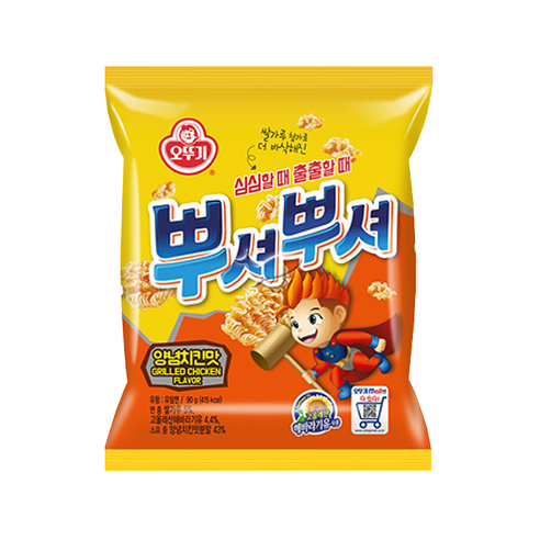 오뚜기 뿌셔뿌셔 양념치킨맛 90g, 8개