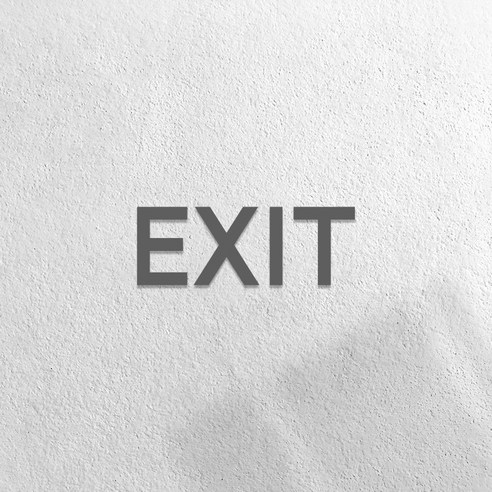 마마픽스 아크릴 도어사인 표지판 그레이, 1개, EXIT