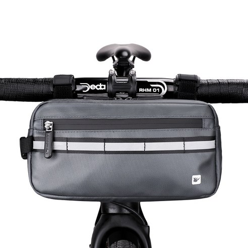 라이노워크 X20990 자전거 핸들가방 3L 멀티 프레임 핸들바 가방, 그레이, 1개
