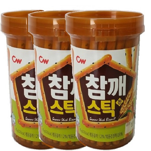 청우식품 참깨스틱 진, 85g, 3개