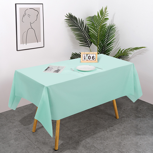 인아트 깔끔한 식탁보, 마카롱그린, 1개, 137 x 183 cm