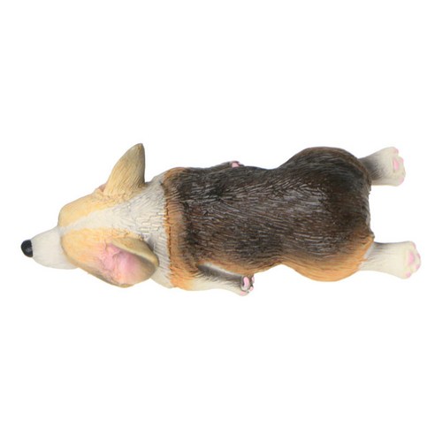 미니어처 거짓말 Corgi 개 요정 정원 마이크로 풍경 분재 냄비 장식, 설명, 수지, 3