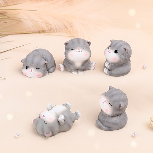 귀여운고양이 수지장식 아이디어 홈 테이블 액세서리 선물, C+E