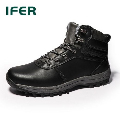 IFER 등산화 아웃도어 스노우 부츠 겨울 쿨링 남자 스니커즈 브라운 블랙