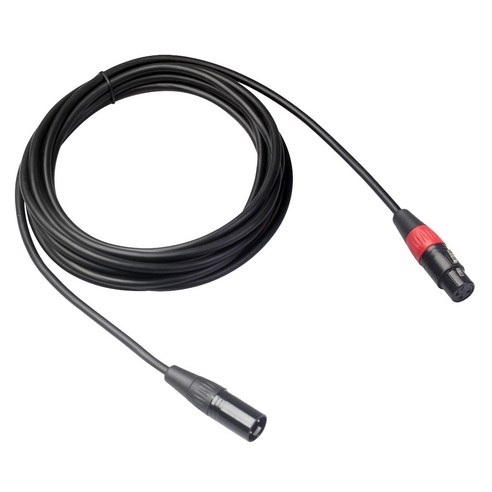 FCSHOP 3 핀 암-5 핀 남성 케이블 XLR 카메라 스테레오 오디오 전송, 5 미터, 블랙, 아연 합금