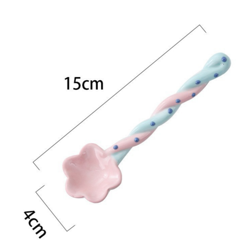 소녀의 감성을 담은 러블리 플라워 세라믹 수저로 완성하는 달콤한 일상