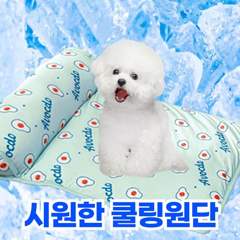 어리플 냉기팡팡 강아지 고양이 여름 방석 쿨매트, 그린 S, 1개