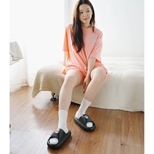 VEETIZ 층간소음 실내화 구름 사무실 슬리퍼 거실화 임산부 푹신한 4CM 광폭 쿠션