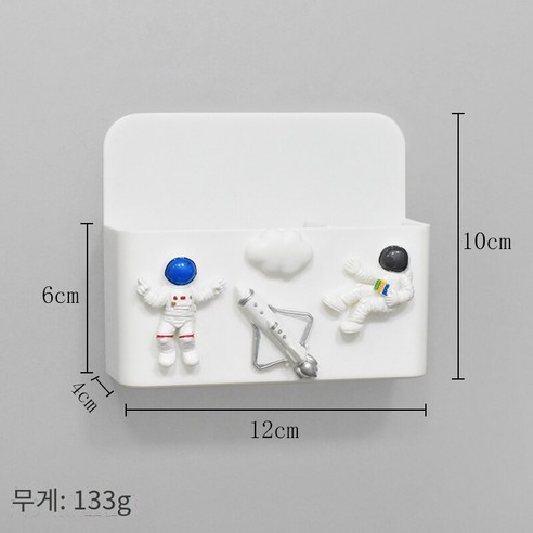 창조적 인 선인장 밀봉 클립 냉장고 자석 우주 비행사 병 오프너 저장 상자 플라스틱 스낵 밀봉 장치, 화이트 마그네틱 박스 비행기, 중간