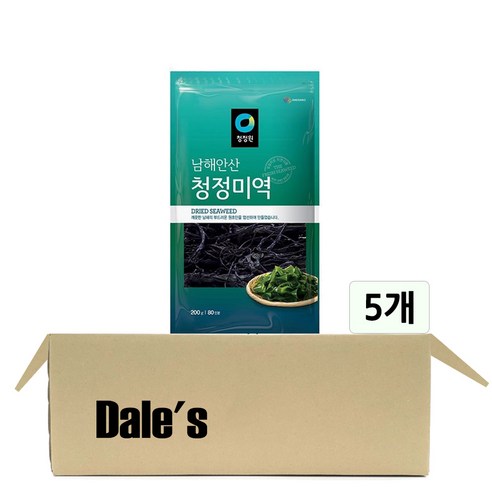 데일즈기획 대상 청정원 남해안산 청정미역, 200g, 5개