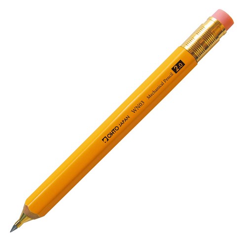 OHTO 목제 샤프 WN03 옐로, 2mm, 1개