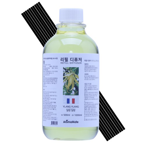 아로마메이트 자연풍덩 디퓨저 리필, 잉글리쉬페어 앤 프리지아, 1L, 1개, 500ml