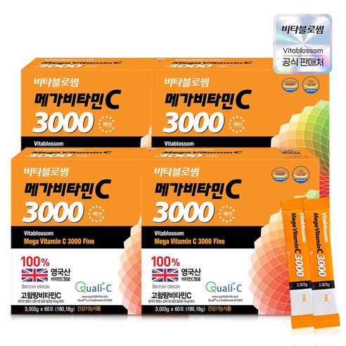 초당약품 비타블로썸 메가비타민C 3000 파인, 1박스, 360.36g