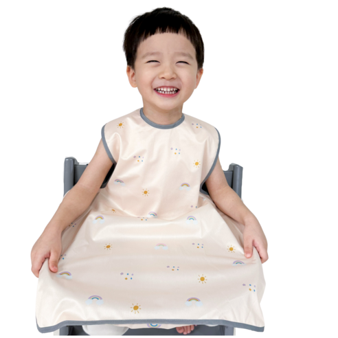 벨베이비 식탁일체형 방수 턱받이 나시 완전커버 오리지날, (리뉴얼)레인보우, 1개