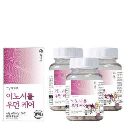 휴나인 그날의 하루 비건 미오 이노시톨 우먼 케어 콜린 엽산 60정, 1개