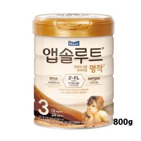 앱솔루트 엄마가 만든 프리미엄 명작 분유 3단계, 800g, 5개