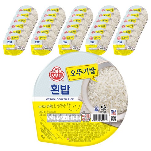 오뚜기 맛있는 오뚜기밥, 210g, 36개