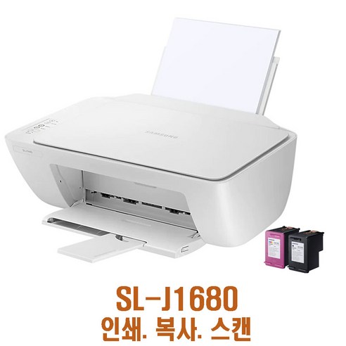 삼성전자 컬러 잉크젯 복합기 SL-J1680 + 잉크, 20/16ppm SL-J1680