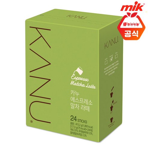 MIK 동서 맥심 카누 말차 라떼 24T, 17.3g, 24개입, 1개