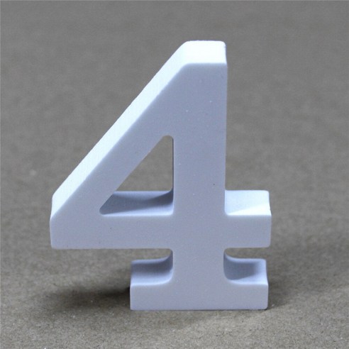 DIY 20cm 서 나무 나무 편지 흰색 알파벳 결혼식 생일 파티 홈 장식 맞춤 이름 디자인, Hight20cmThick12mm, number  4