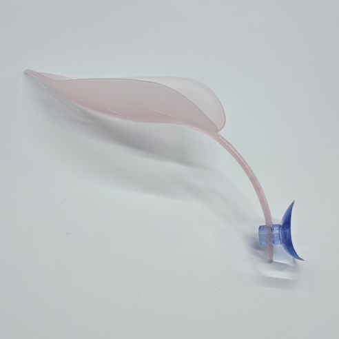 크레스티드 게코 도마뱀 백업 인조 나뭇잎 긴타입, 1개, 핑크